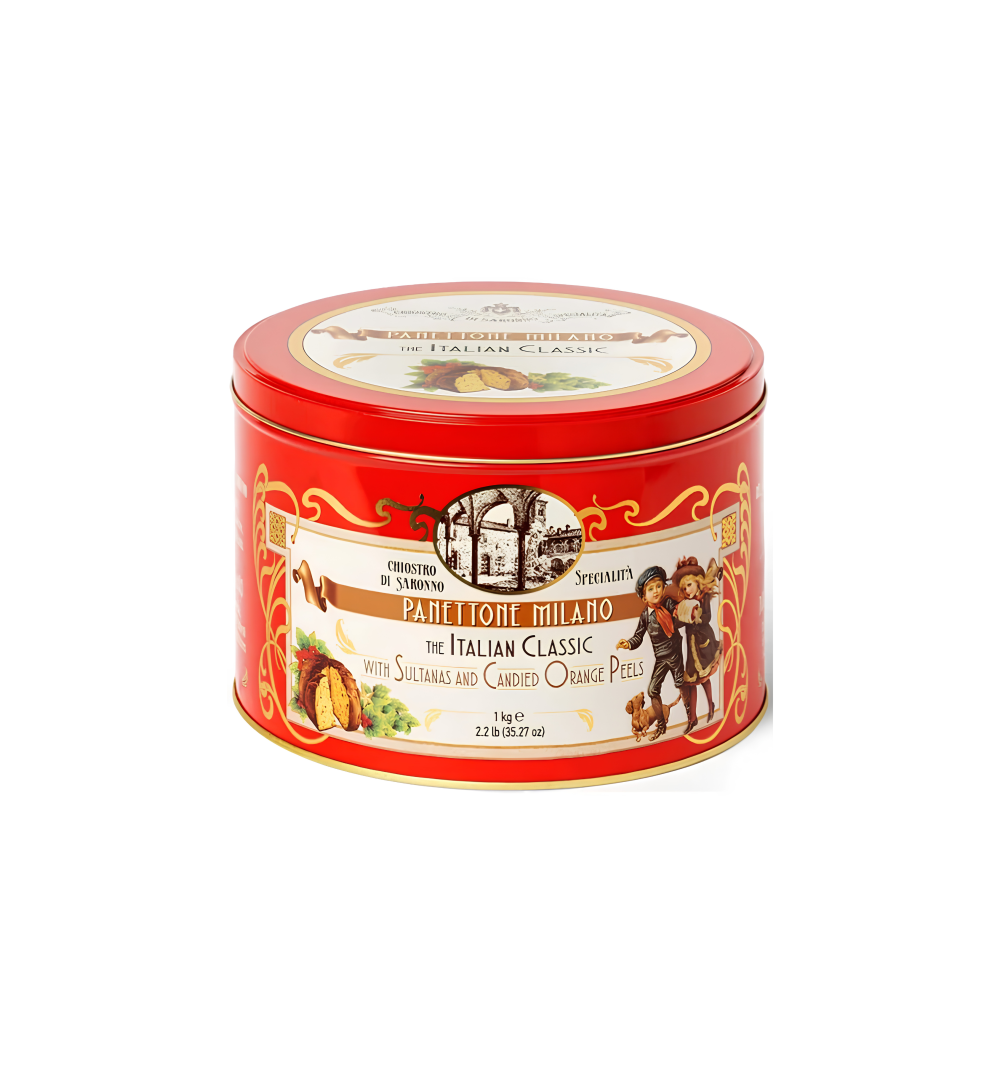 CH2062 - Panettone Classico blik rood "promenade" 1kg